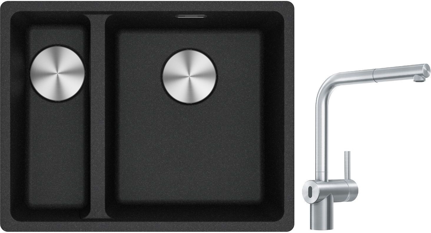 Sada kuchyňská baterie Franke Atlas Neo Sensor 115.0625.523, granitový dřez Franke Maris 125.0687.269