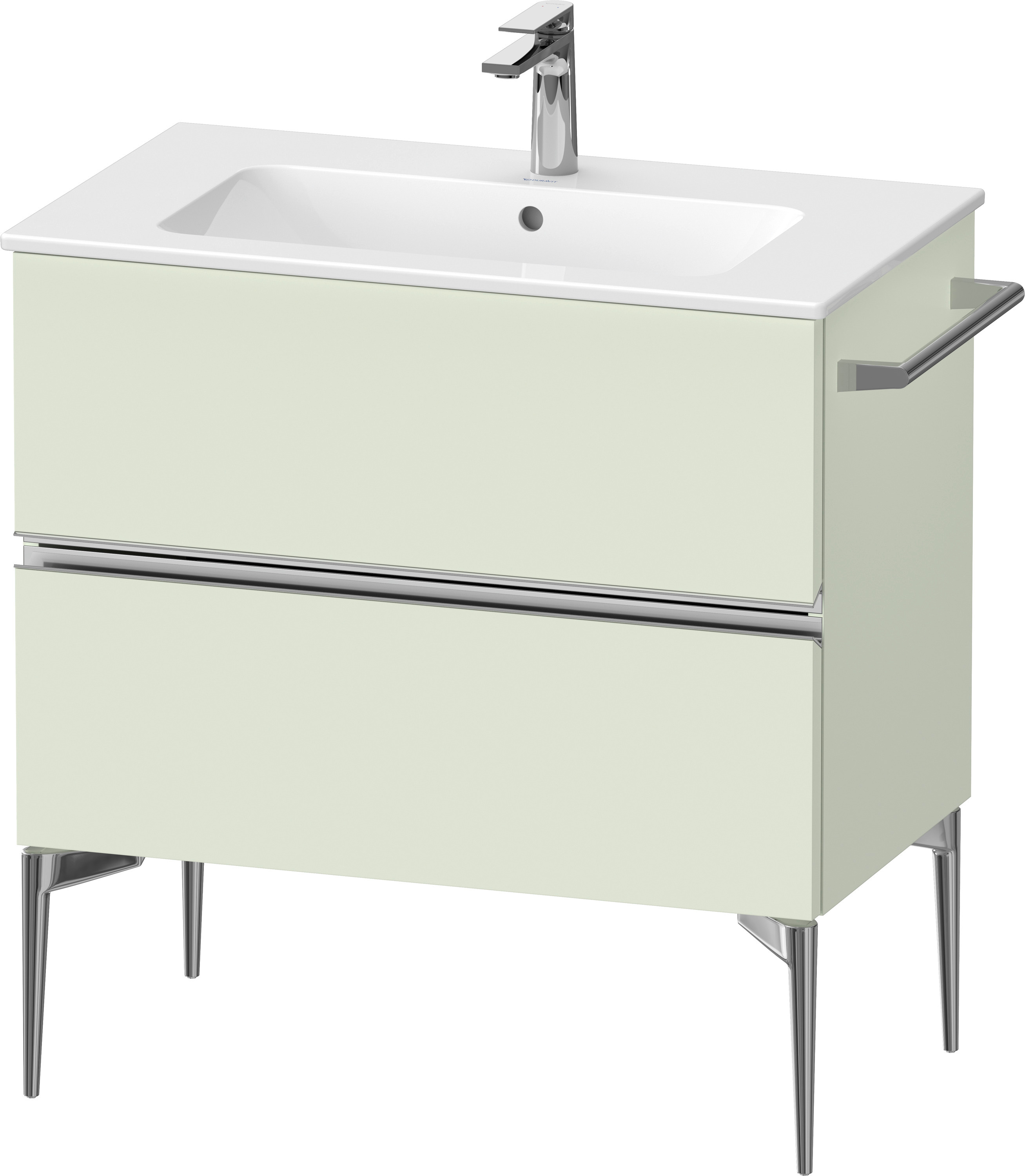 Duravit Sivida skříňka 81x47.7x59.1 cm pod umyvadlo závěsná zelená-chrom SV4644010HH0000