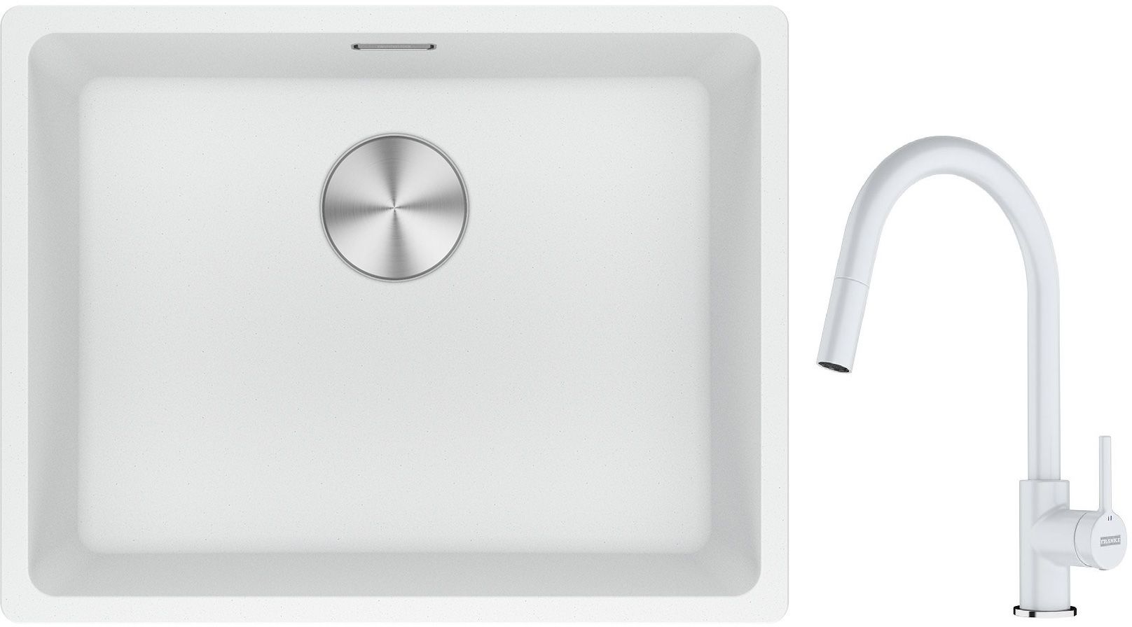 Sada granitový dřez Franke Maris 125.0698.007, kuchyňská baterie Franke Lina 115.0626.081
