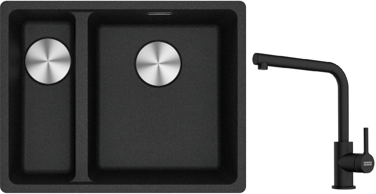 Sada granitový dřez Franke Maris 125.0687.269, kuchyňská baterie Franke Lina 115.0712.435