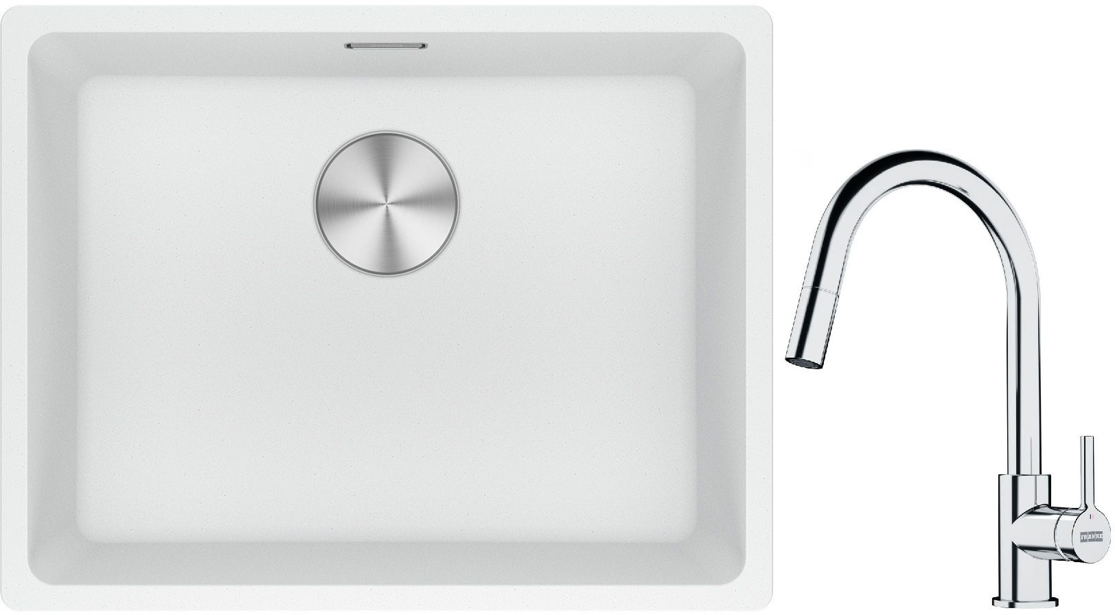 Sada granitový dřez Franke Maris 125.0698.007, kuchyňská baterie Franke Lina 115.0693.229