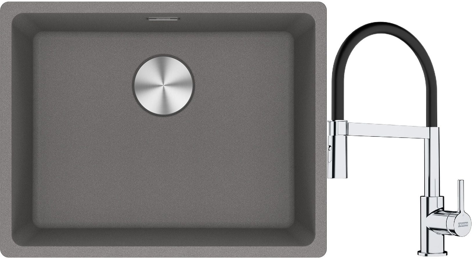 Sada granitový dřez Franke Maris 125.0698.006, kuchyňská baterie Franke Lina 115.0626.085