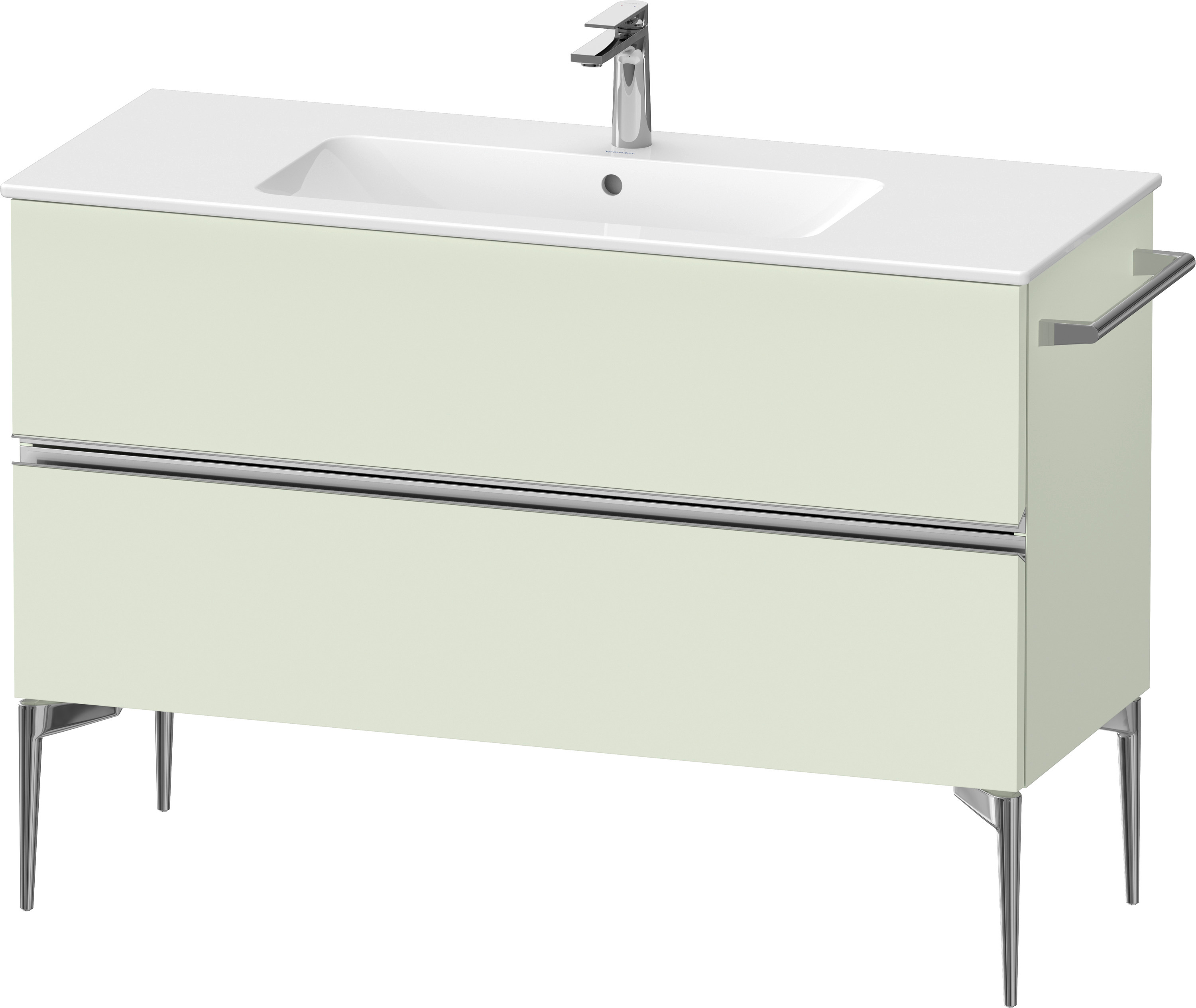 Duravit Sivida skříňka 121x47.7x59.1 cm pod umyvadlo závěsná zelená-chrom SV4646010HH0000