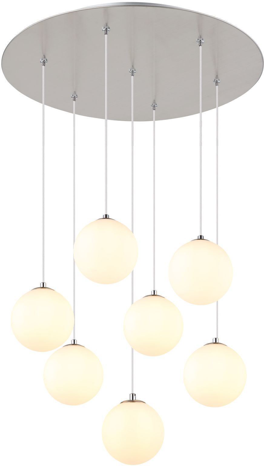 Globo Lighting Riha závěsné svítidlo 6x3.5 W bílá-nikl 56140-7H