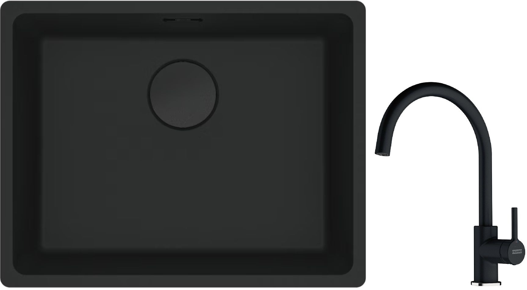 Sada granitový dřez Franke Maris 125.0698.009, kuchyňská baterie Franke Lina 115.0626.020