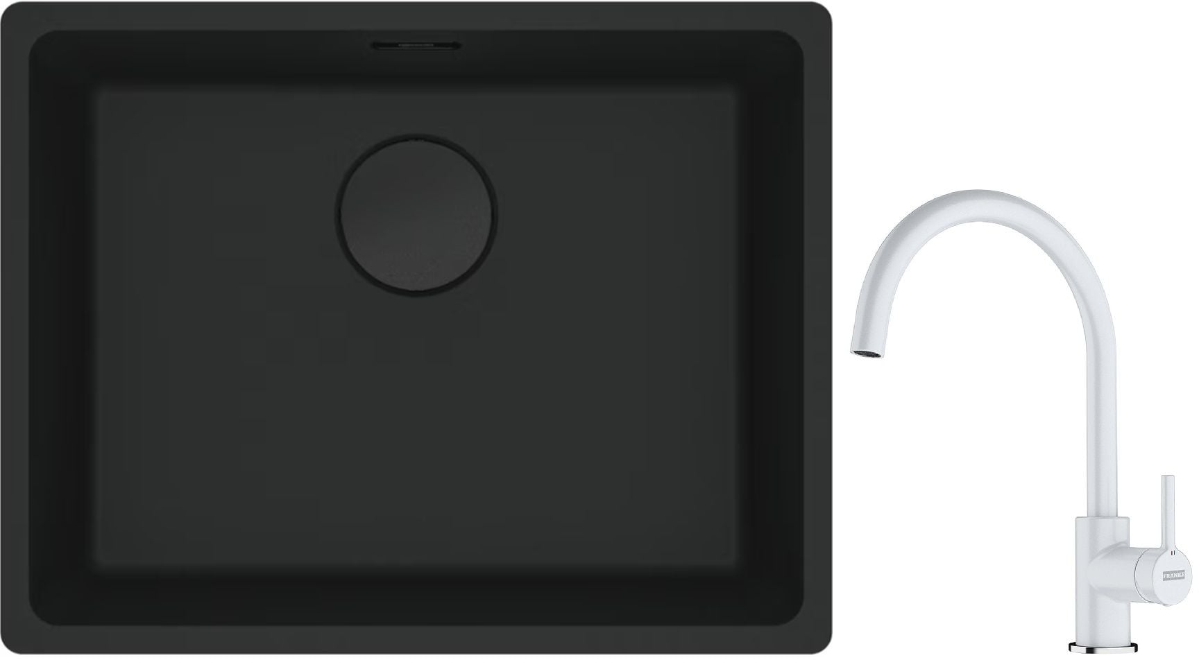 Sada granitový dřez Franke Maris 125.0698.009, kuchyňská baterie Franke Lina 115.0626.024
