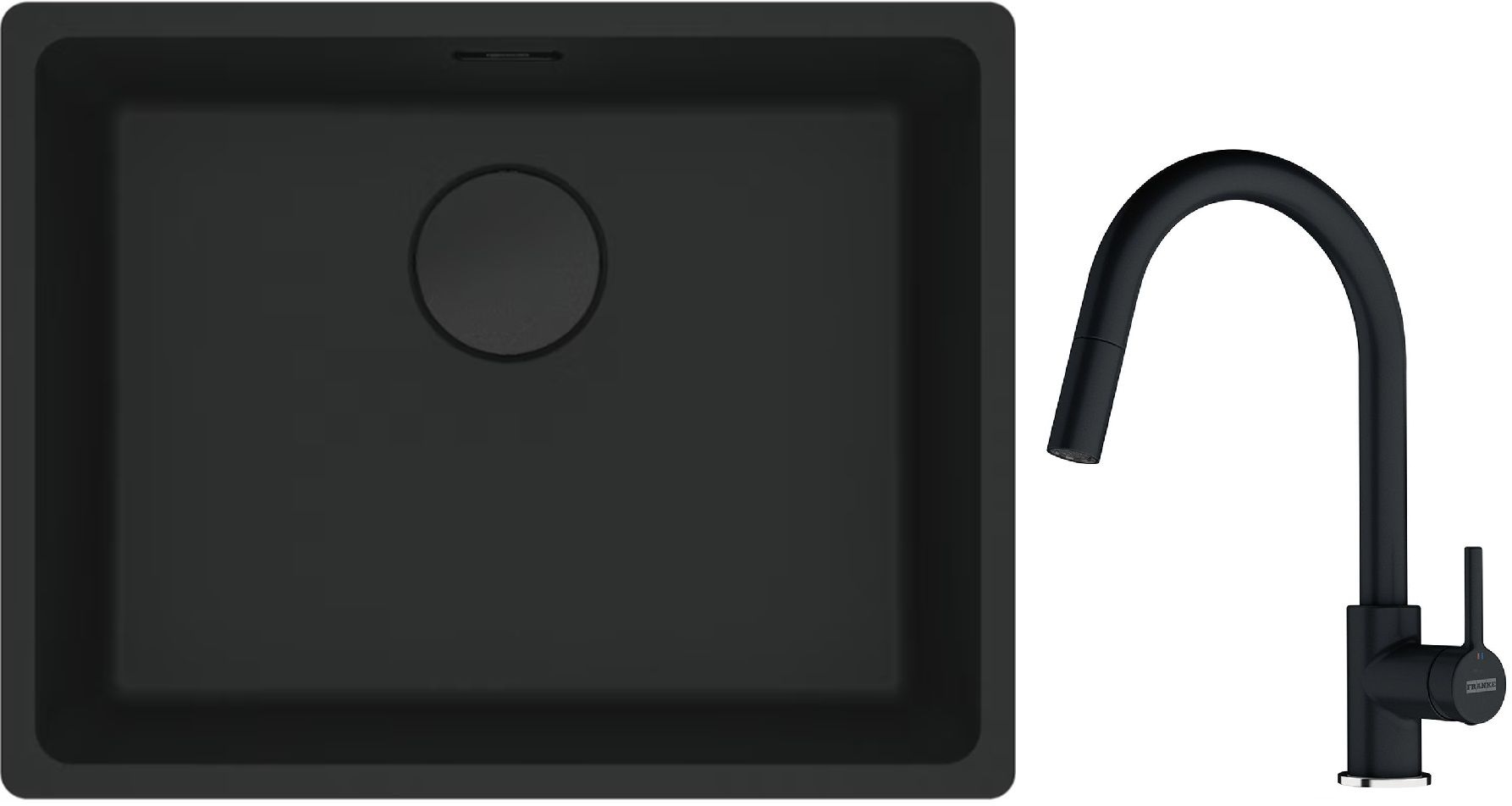 Sada granitový dřez Franke Maris 125.0698.009, kuchyňská baterie Franke Lina 115.0626.055