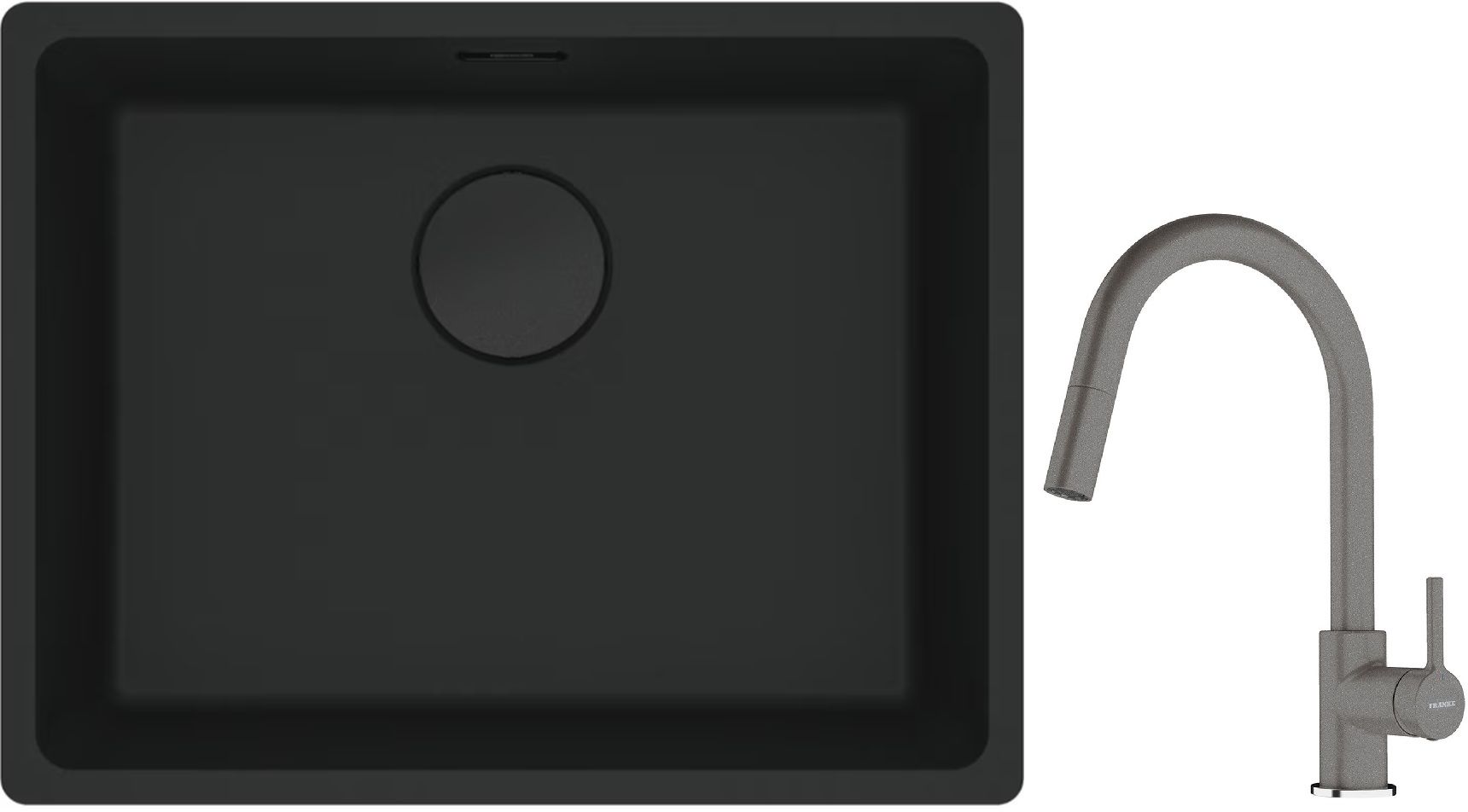 Sada granitový dřez Franke Maris 125.0698.009, kuchyňská baterie Franke Lina 115.0626.057