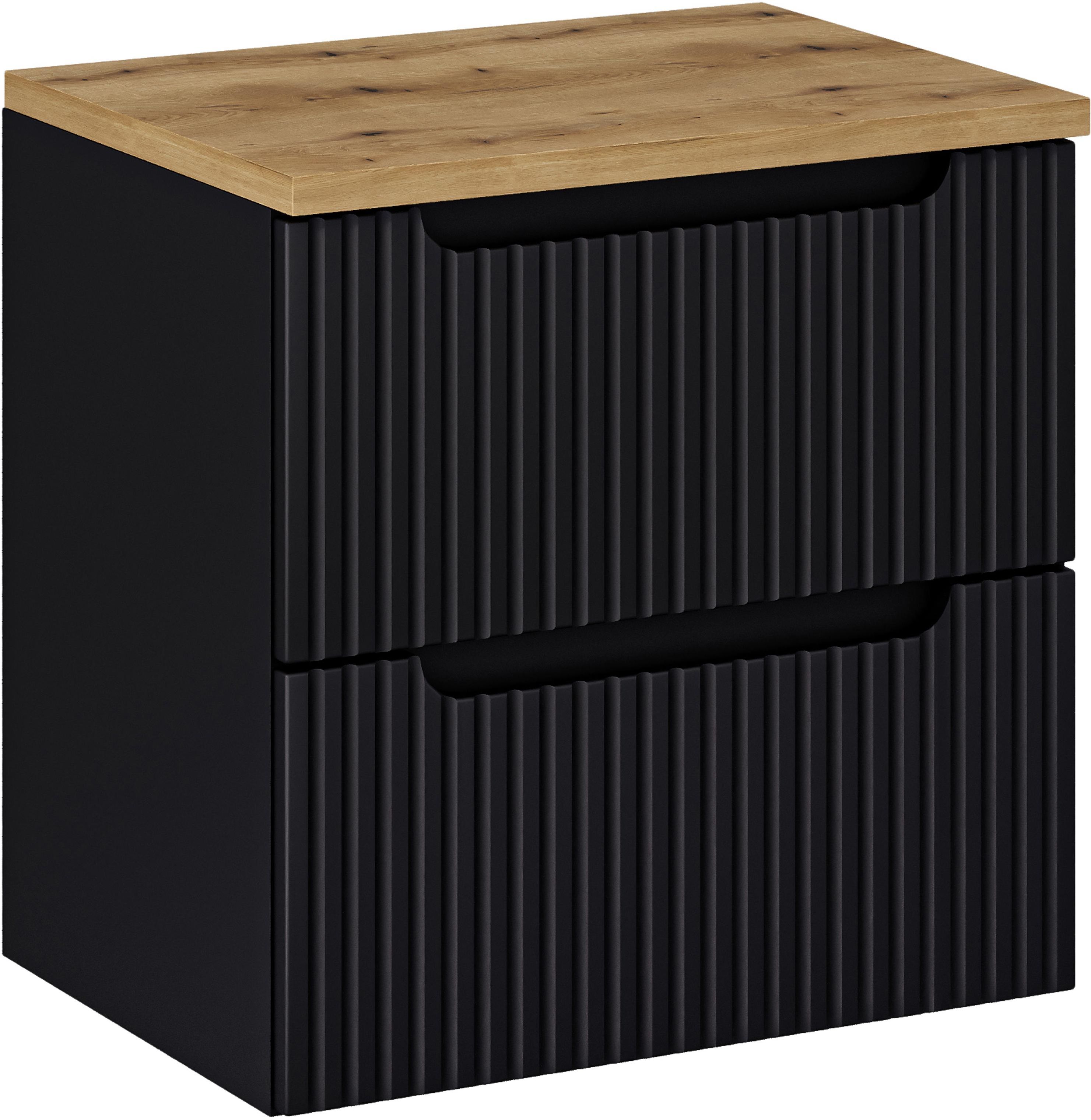 Sada skříňka Comad Nova Black NOVA BLACK D2 82-60-2S, deska Comad Nova Oak NOVA OAK A 89-60