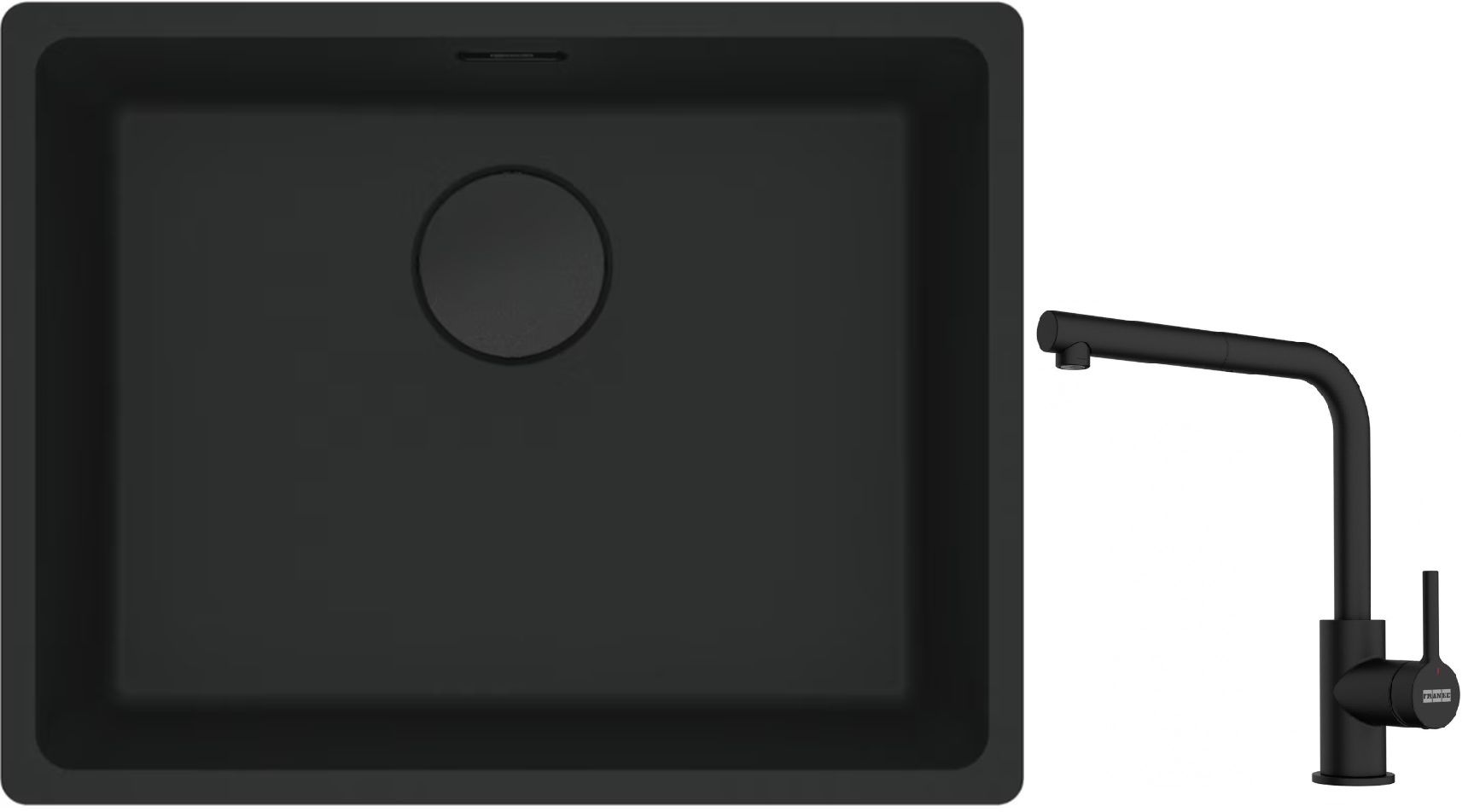 Sada granitový dřez Franke Maris 125.0698.009, kuchyňská baterie Franke Lina 115.0712.435