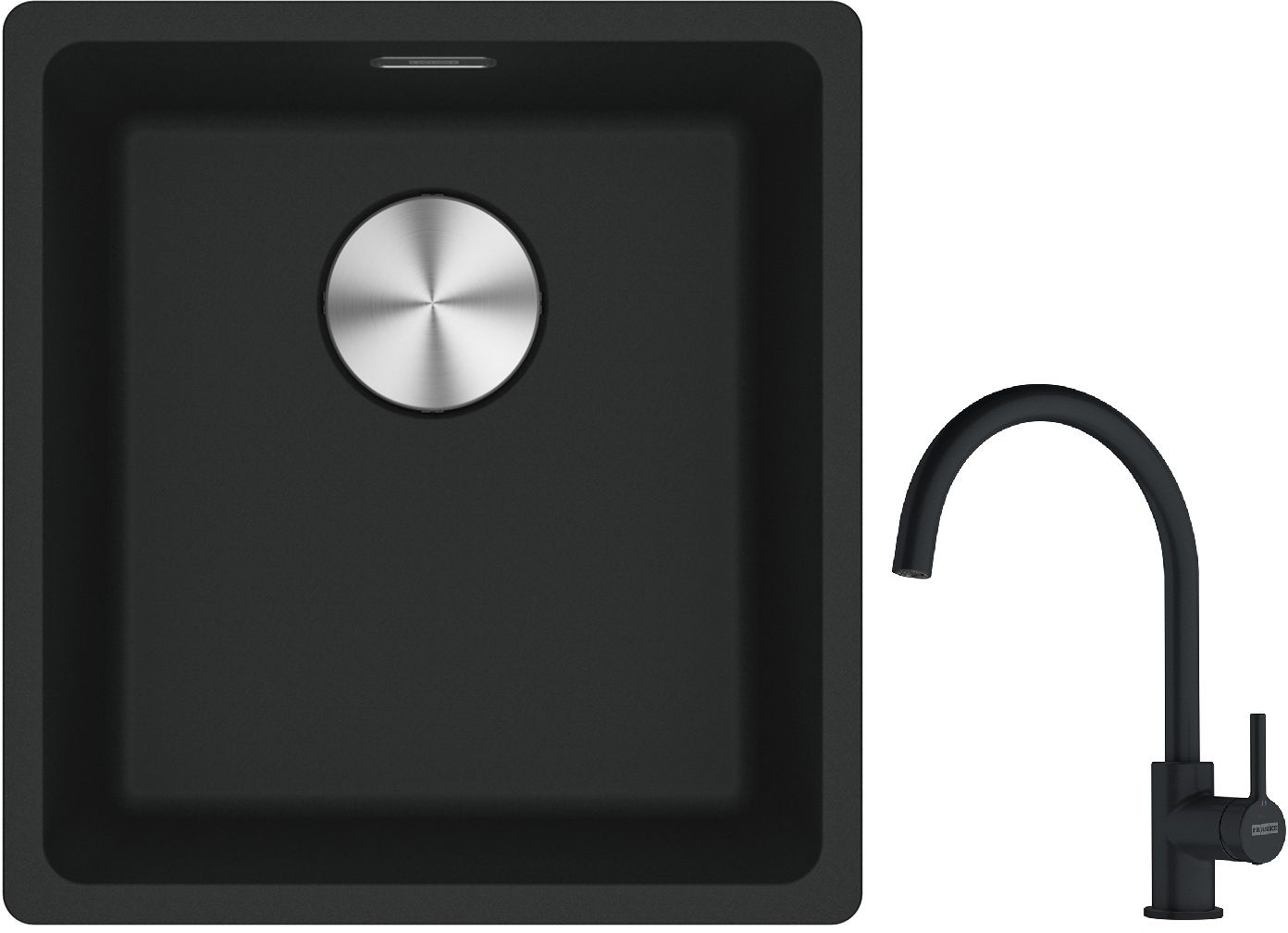 Sada granitový dřez Franke Maris 125.0698.004, kuchyňská baterie Franke Lina 115.0626.019