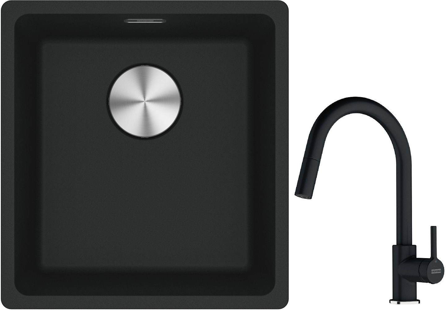 Sada granitový dřez Franke Maris 125.0698.004, kuchyňská baterie Franke Lina 115.0626.055