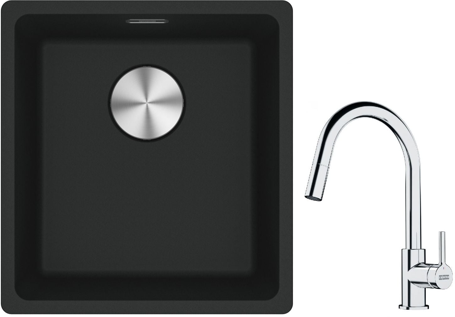 Sada granitový dřez Franke Maris 125.0698.004, kuchyňská baterie Franke Lina 115.0693.229