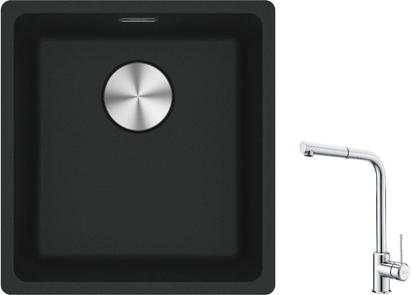 Sada granitový dřez Franke Maris 125.0698.004, kuchyňská baterie Franke Sirius Side 115.0668.280