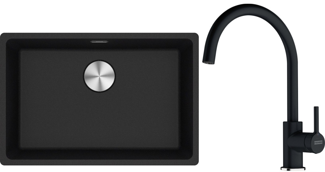 Sada granitový dřez Franke Maris 125.0687.257, kuchyňská baterie Franke Lina 115.0626.020