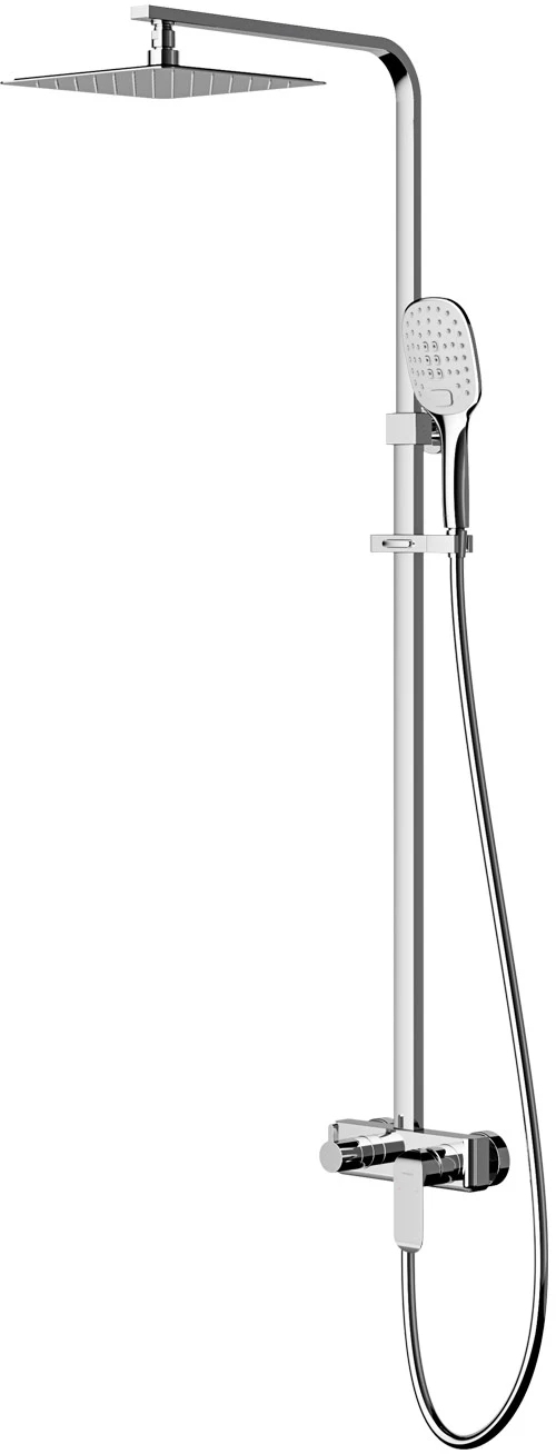 Omnires Sacramento sprchová sada na stěnu s dešťovou sprchou chrom SC2344CR