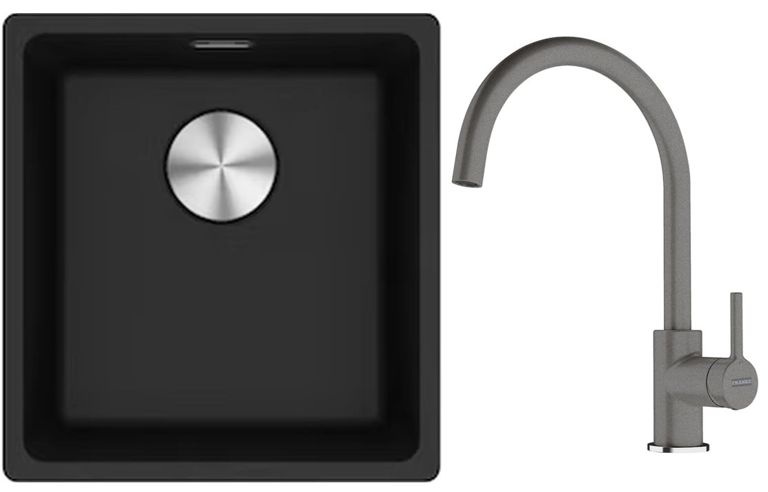 Sada granitový dřez Franke Maris 125.0697.910, kuchyňská baterie Franke Lina 115.0626.022