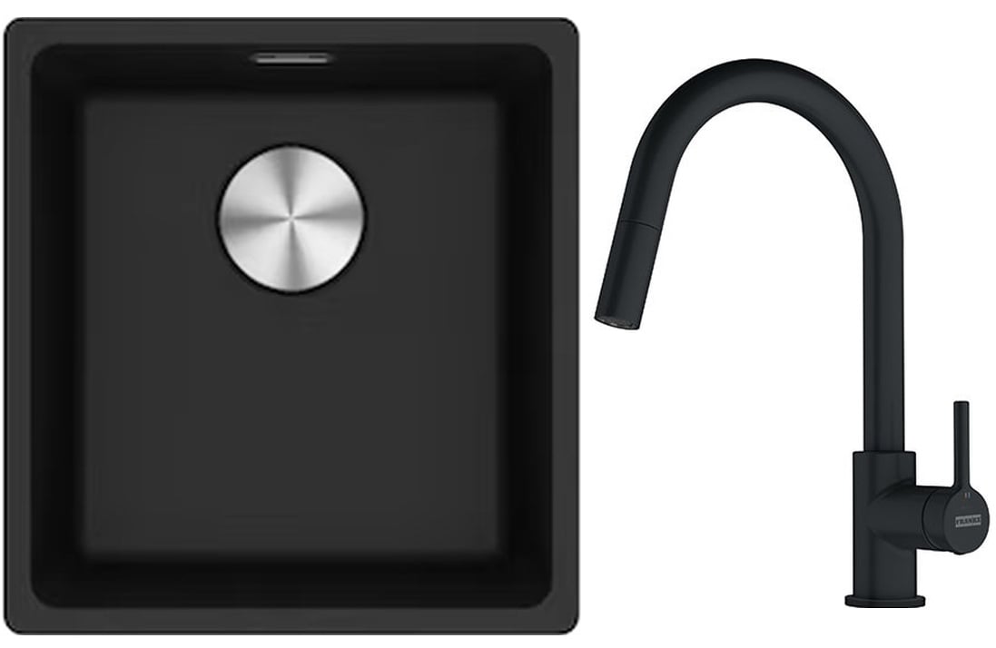 Sada granitový dřez Franke Maris 125.0697.910, kuchyňská baterie Franke Lina 115.0626.053