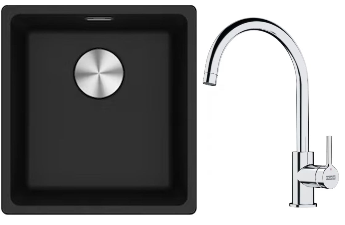 Sada granitový dřez Franke Maris 125.0697.910, kuchyňská baterie Franke Lina 115.0693.228