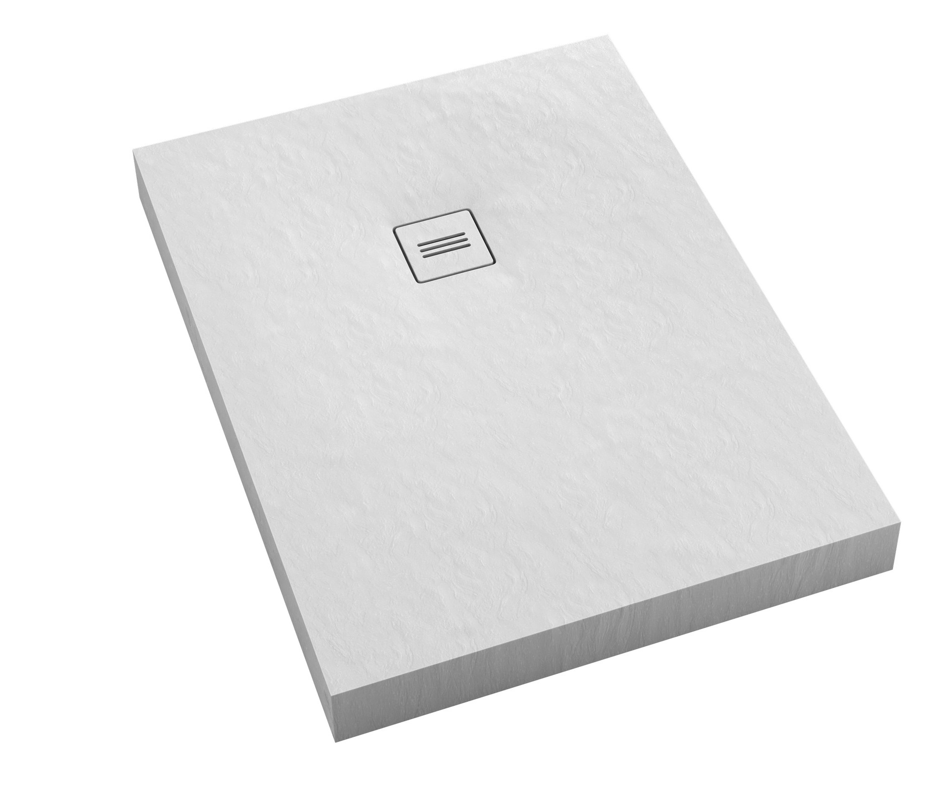 Schedline Nonlimits White Stone obdélníková sprchová vanička + mřížka x90 cm bílá 3ST.N1P-90110/B/ST-M1/B/ST