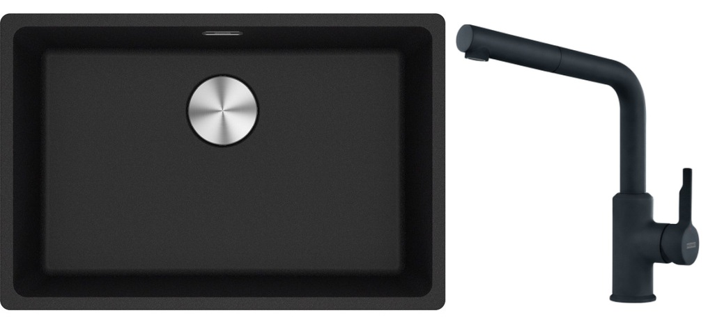 Sada granitový dřez Franke Maris 125.0687.257, kuchyňská baterie Franke Urban 115.0627.523