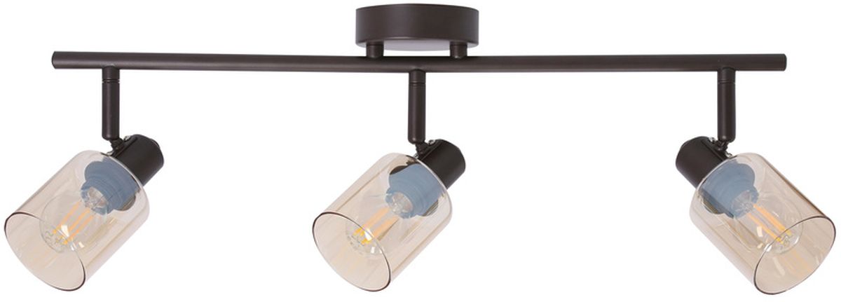 Candellux Agra stropní světlo 3x40 W černá-jantarová 93-25050