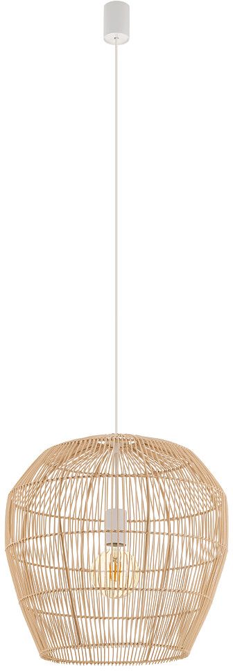 Nowodvorski Lighting Haiti závěsné svítidlo 1x25 W bílá-dřevo 11163