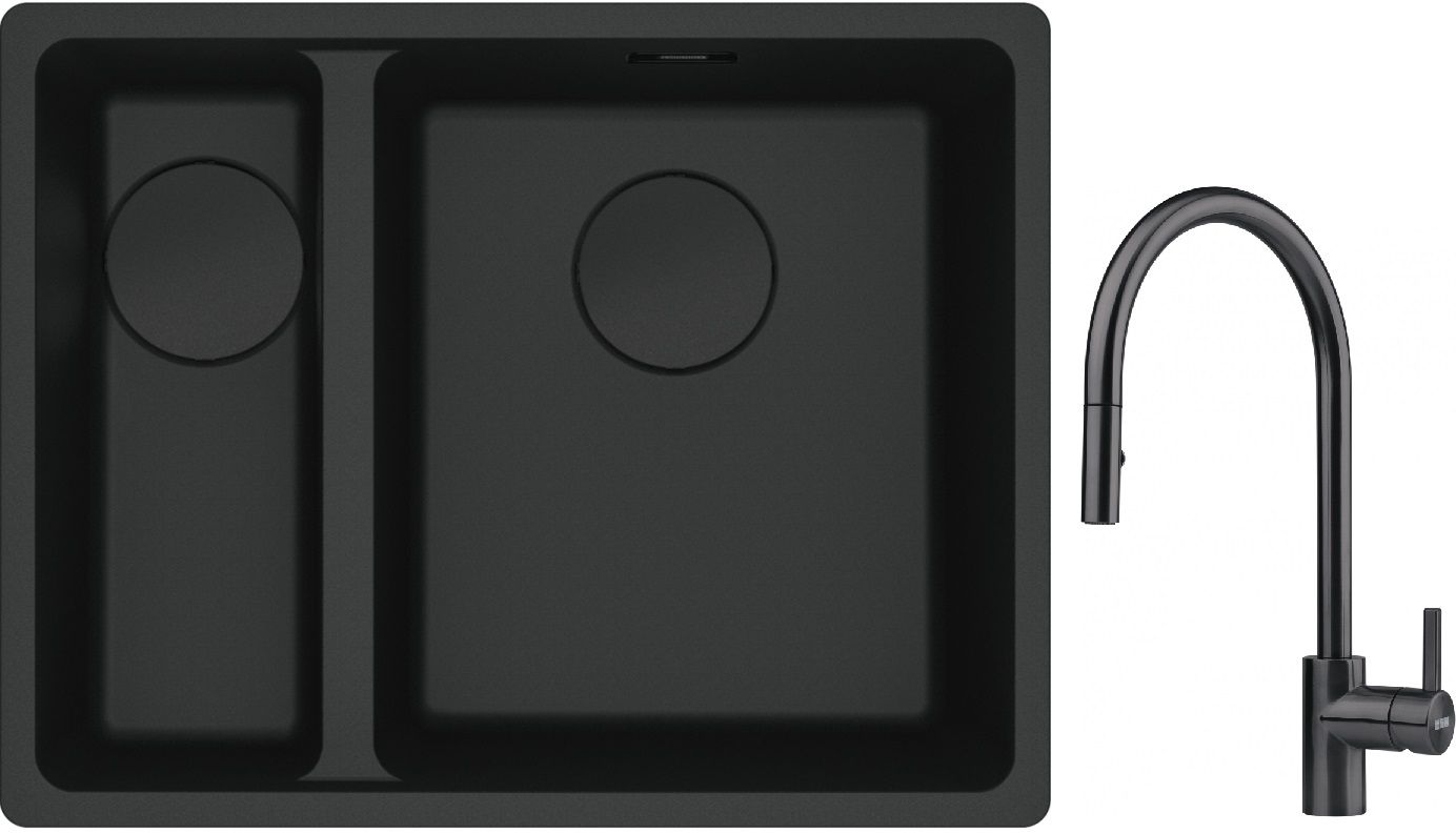 Sada granitový dřez Franke Maris 125.0697.756, kuchyňská baterie Franke Eos 115.0613.671