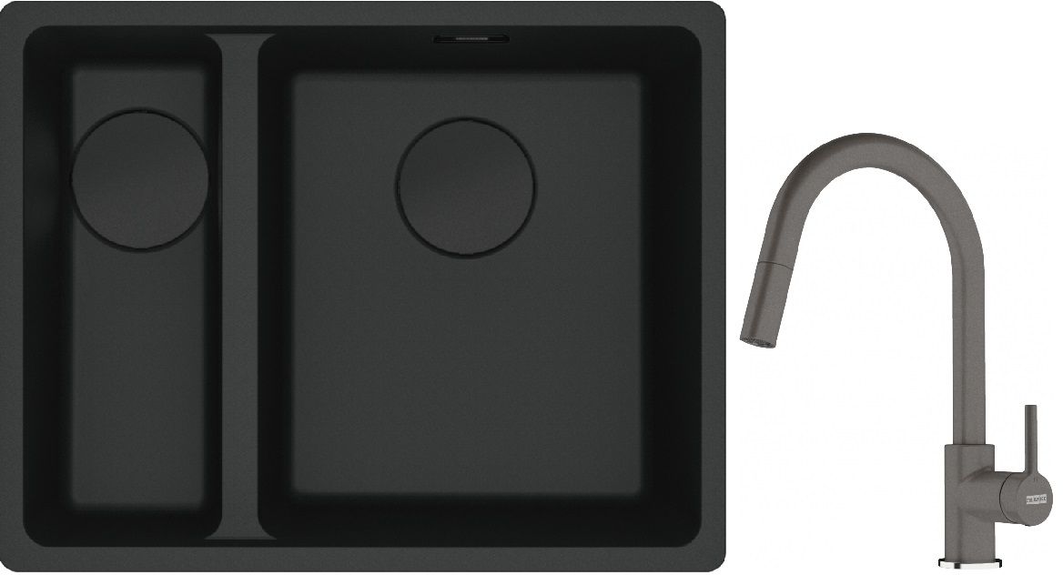 Sada granitový dřez Franke Maris 125.0697.756, kuchyňská baterie Franke Lina 115.0626.057