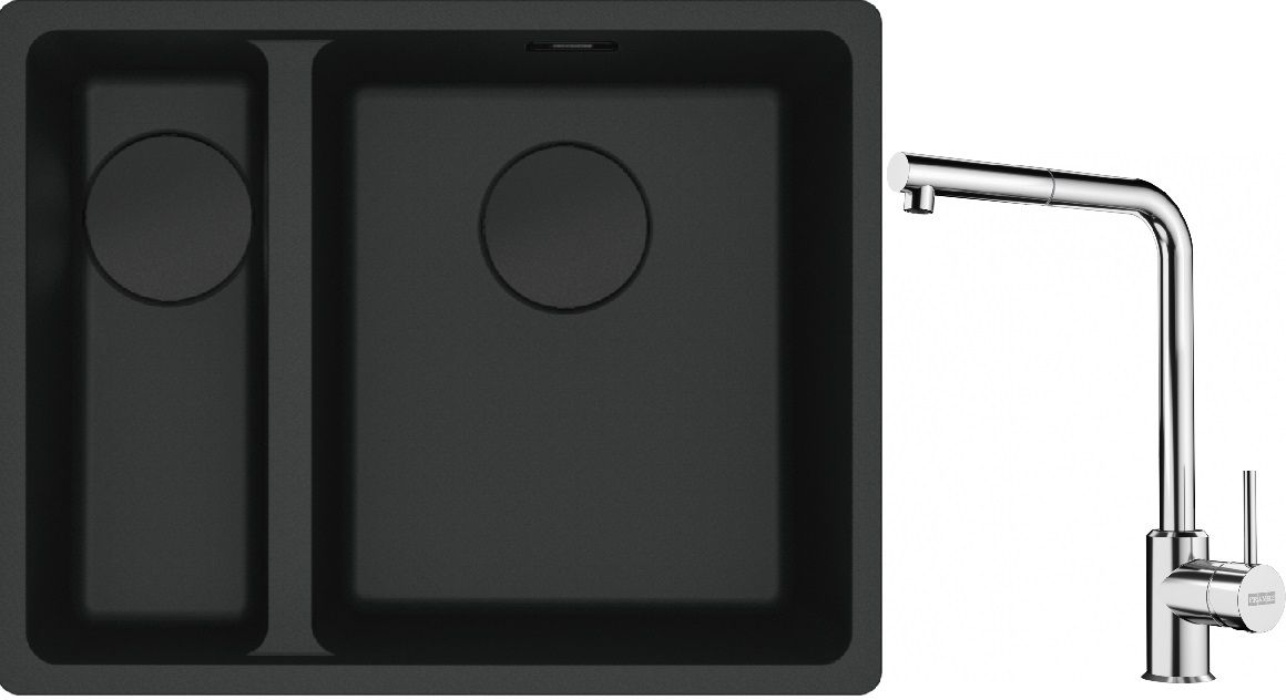 Sada granitový dřez Franke Maris 125.0697.756, kuchyňská baterie Franke Sirius Side 115.0668.280