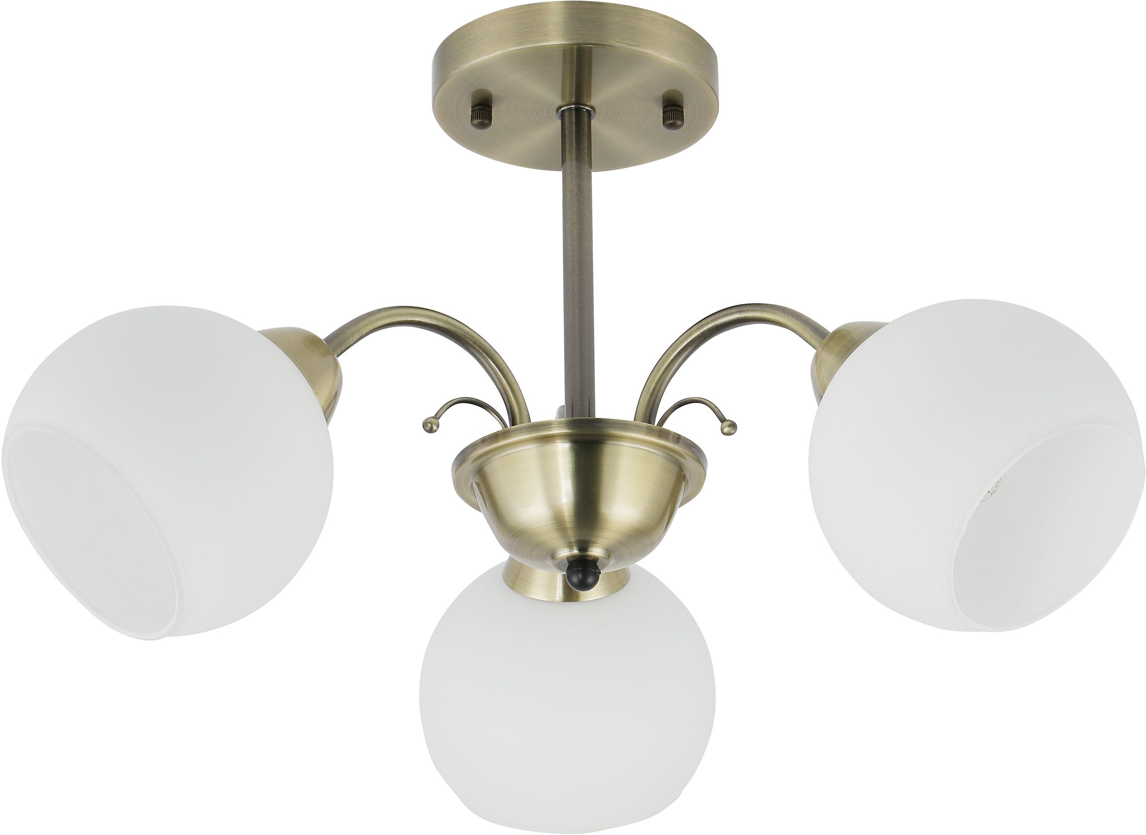 Candellux Nestor stropní světlo 3x40 W bílá-patina 33-34939