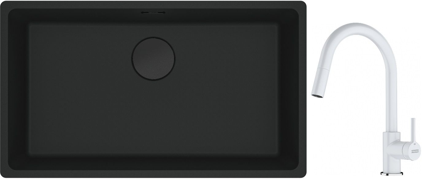 Sada granitový dřez Franke Maris 125.0697.757, kuchyňská baterie Franke Lina 115.0626.081