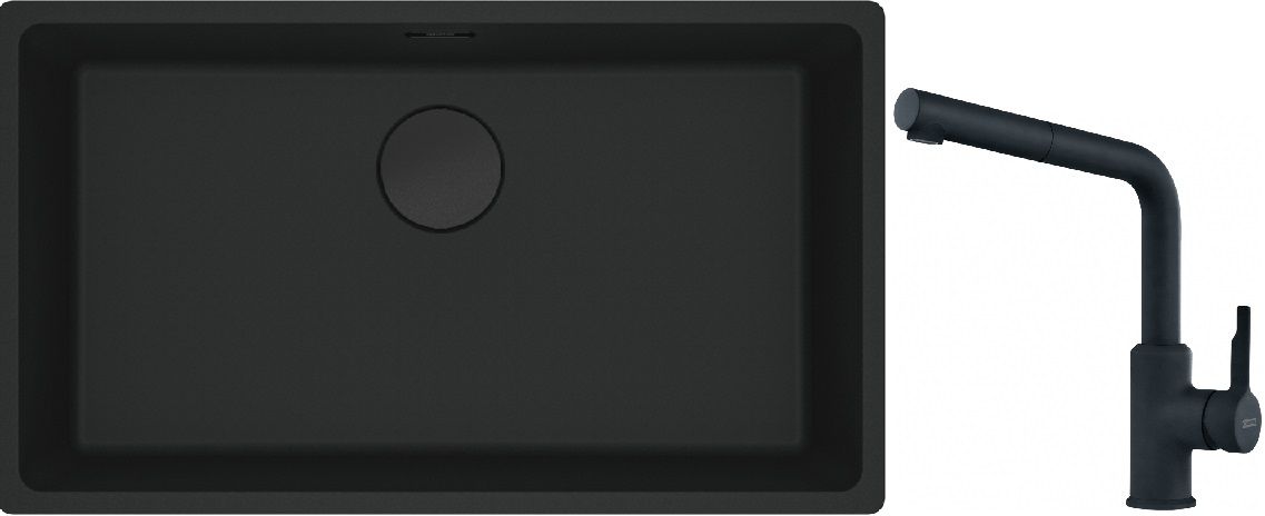 Sada granitový dřez Franke Maris 125.0697.757, kuchyňská baterie Franke Urban 115.0627.523