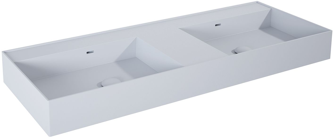 Elita Level umyvadlo 120.5x45.5 cm obdélníkový klasický-dvojitý šedá/kámen RE041461207040