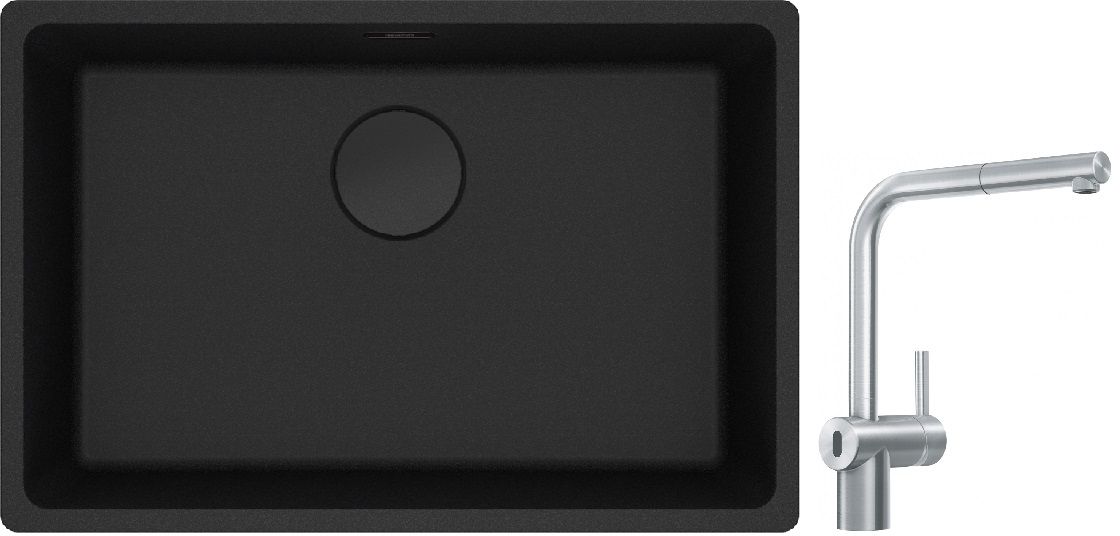 Sada kuchyňská baterie Franke Atlas Neo Sensor 115.0625.523, granitový dřez Franke Maris 125.0697.758