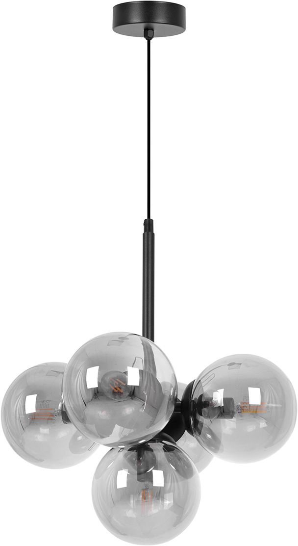 Kaja Megan závěsné svítidlo 5x10 W černá-grafitová K-5365