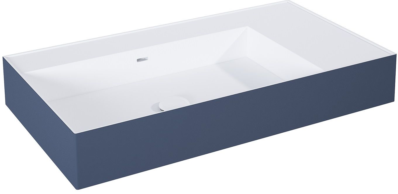 Elita Level umyvadlo 80.5x45.5 cm obdélníkový klasický bílá-modrá RE041461216210