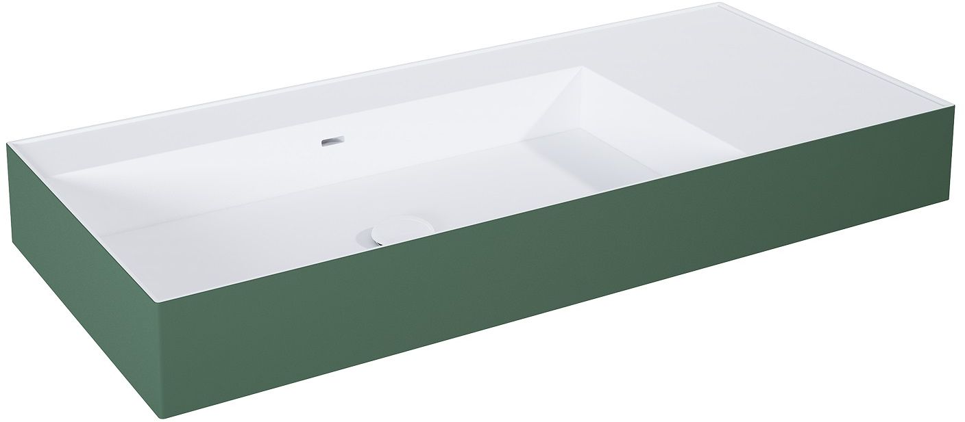 Elita Level umyvadlo 100.5x45.5 cm obdélníkový klasický bílá-zelená RE041461226200