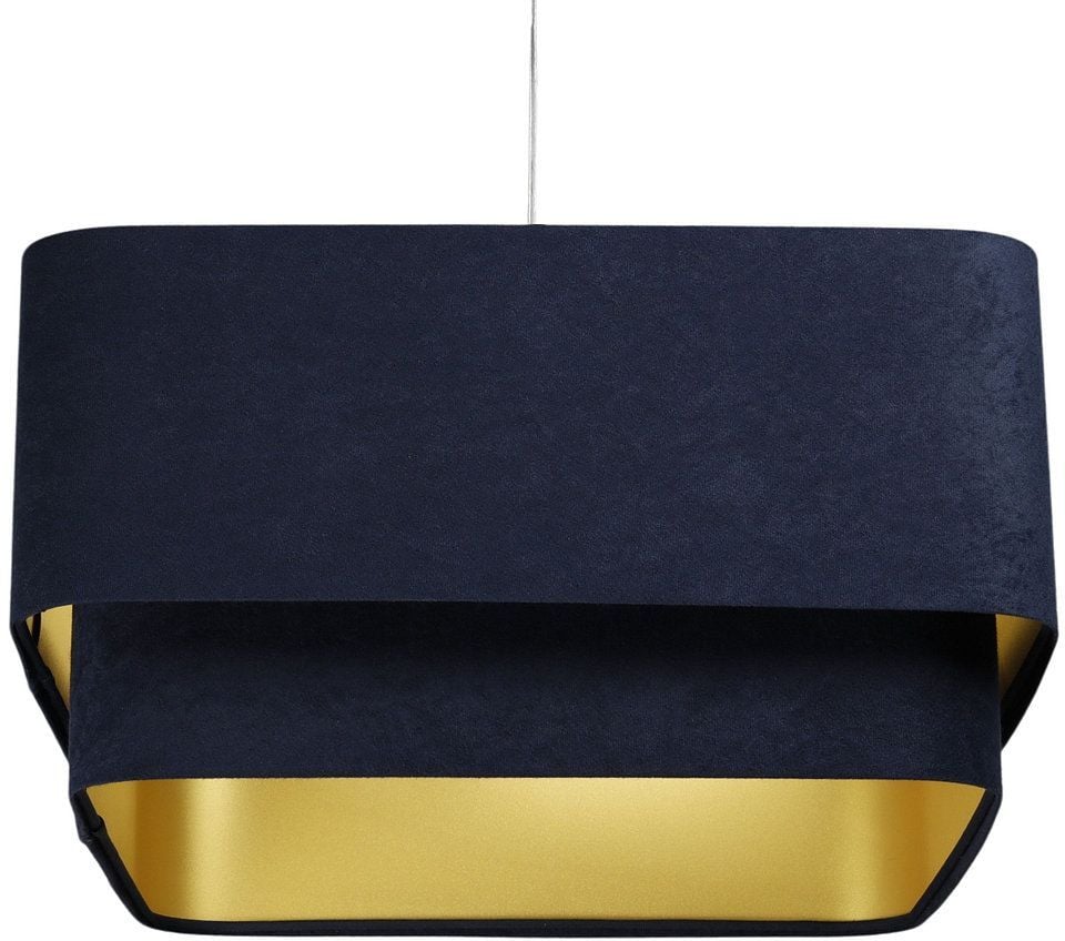 BPS Koncept Kwadro Duo Sue závěsné svítidlo 1x60 W zlatá-tmavě modrá KWD-018