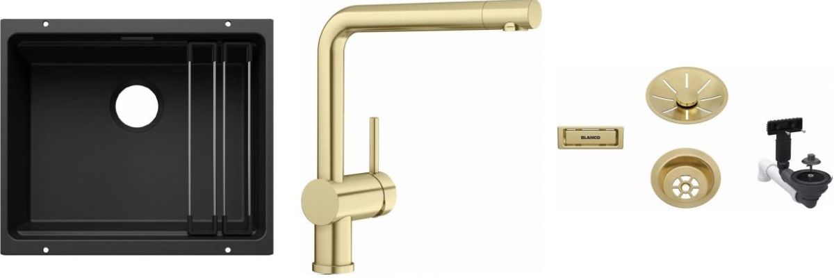 Sada granitový dřez Blanco Etagon 500-U 527754, kuchyňská baterie Blanco Linus 526683, 207423