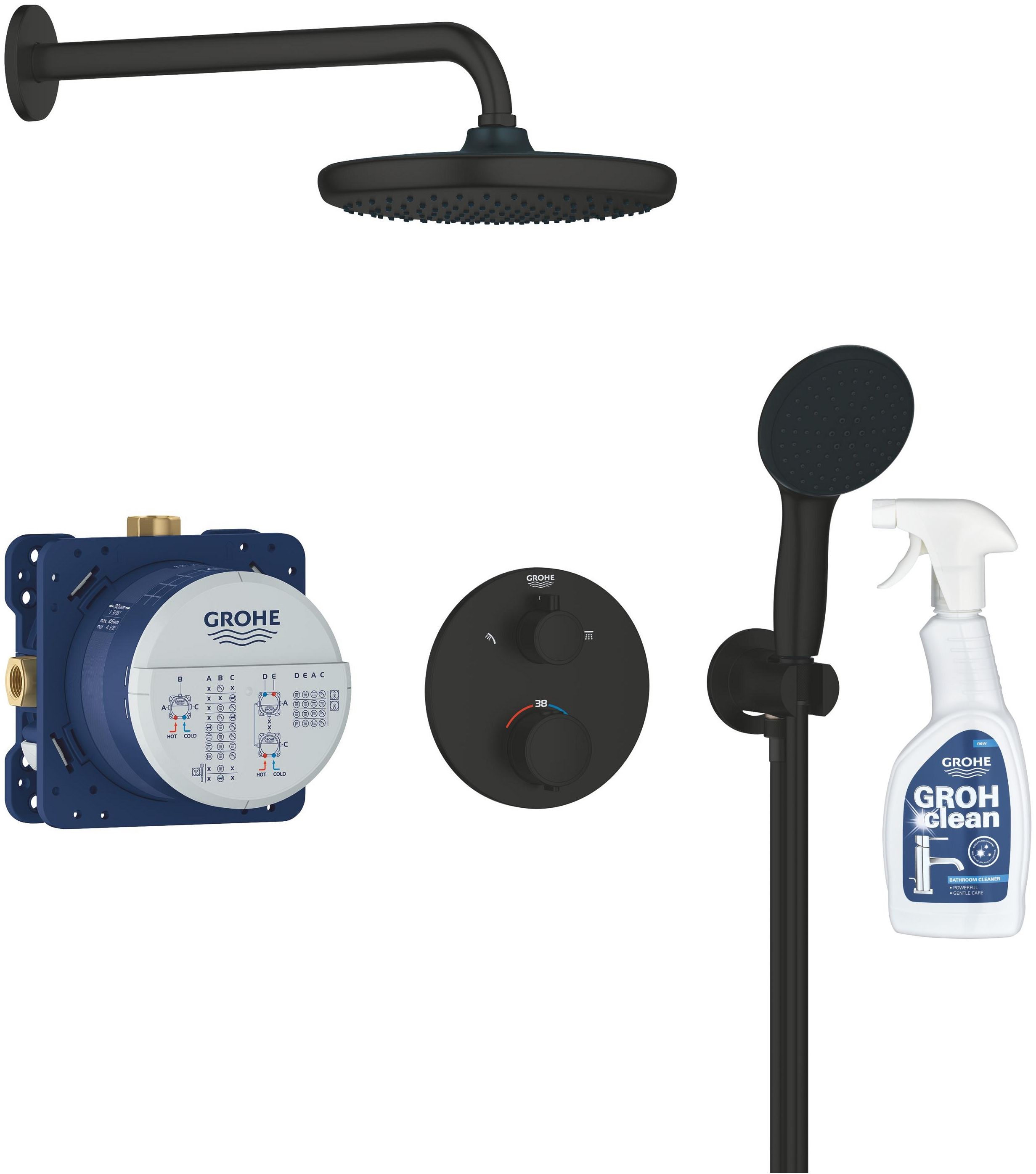 Sada sprchová sada Grohe Vitalio Start 348832430, čisticí prostředek na chrom Grohe 48166000