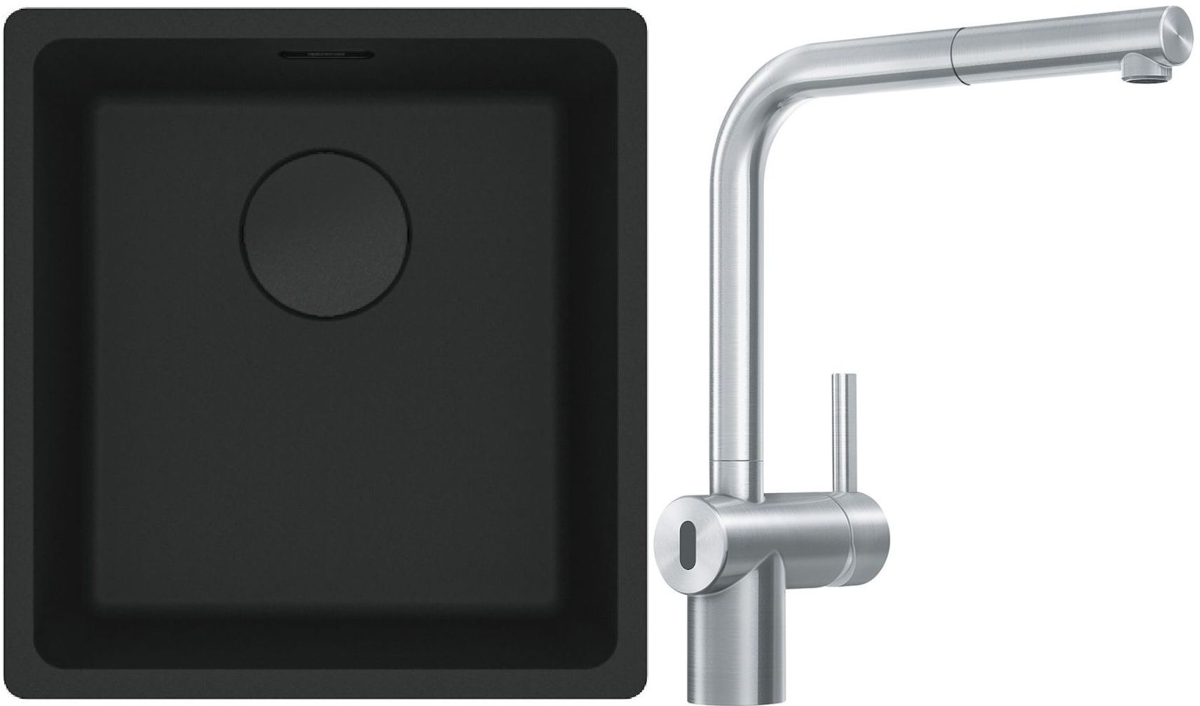 Sada kuchyňská baterie Franke Atlas Neo Sensor 115.0625.523, granitový dřez Franke Maris 125.0697.760