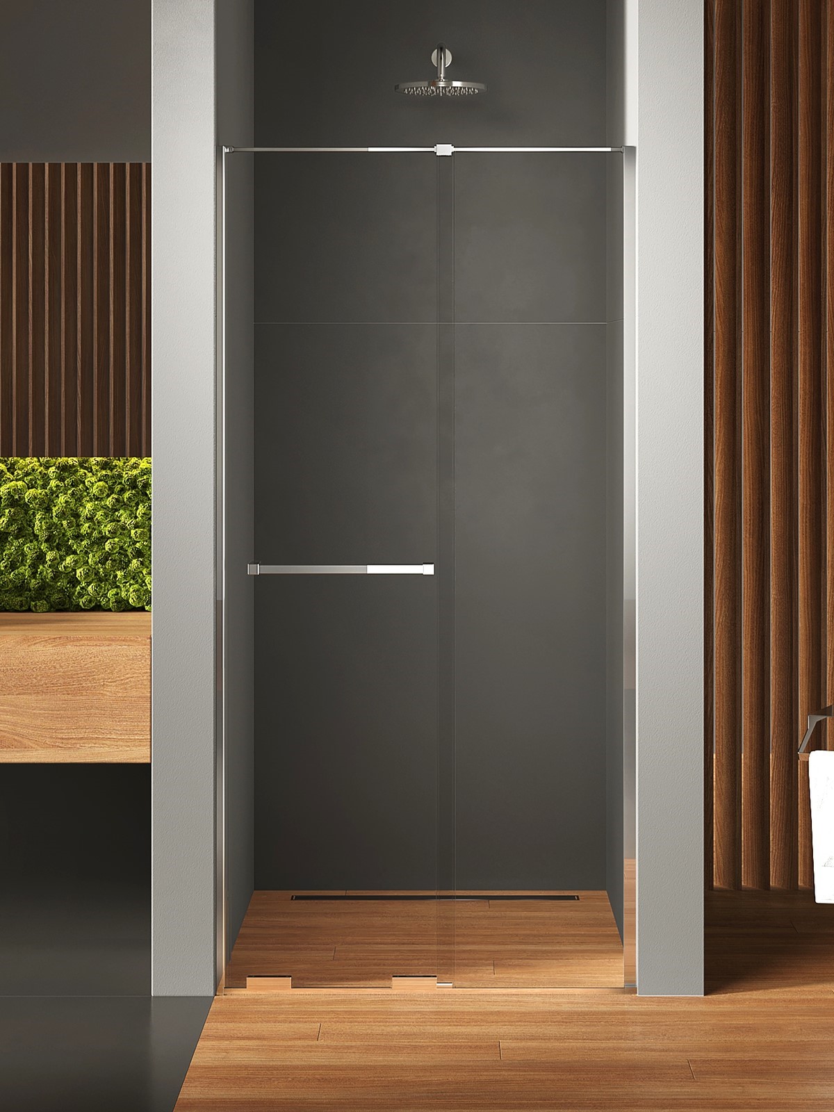 New Trendy Smart sprchové dveře 170 cm posuvné chrom lesk/průhledné sklo EXK-6584