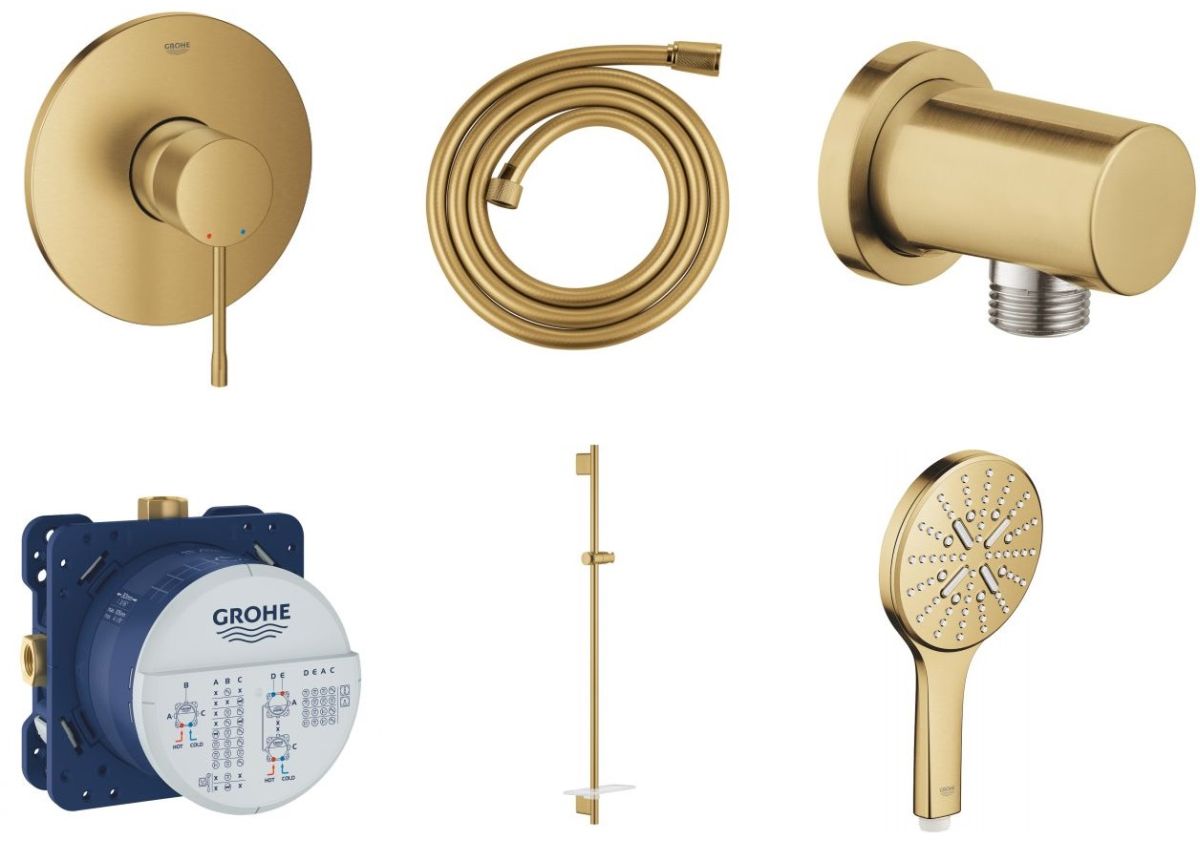 Sada sprchová baterie Grohe Essence 24057GN1, sprchová tyč Grohe Rainshower 26603GN0, 26574GN0, 27057GN0, 35600000, 28388GL0