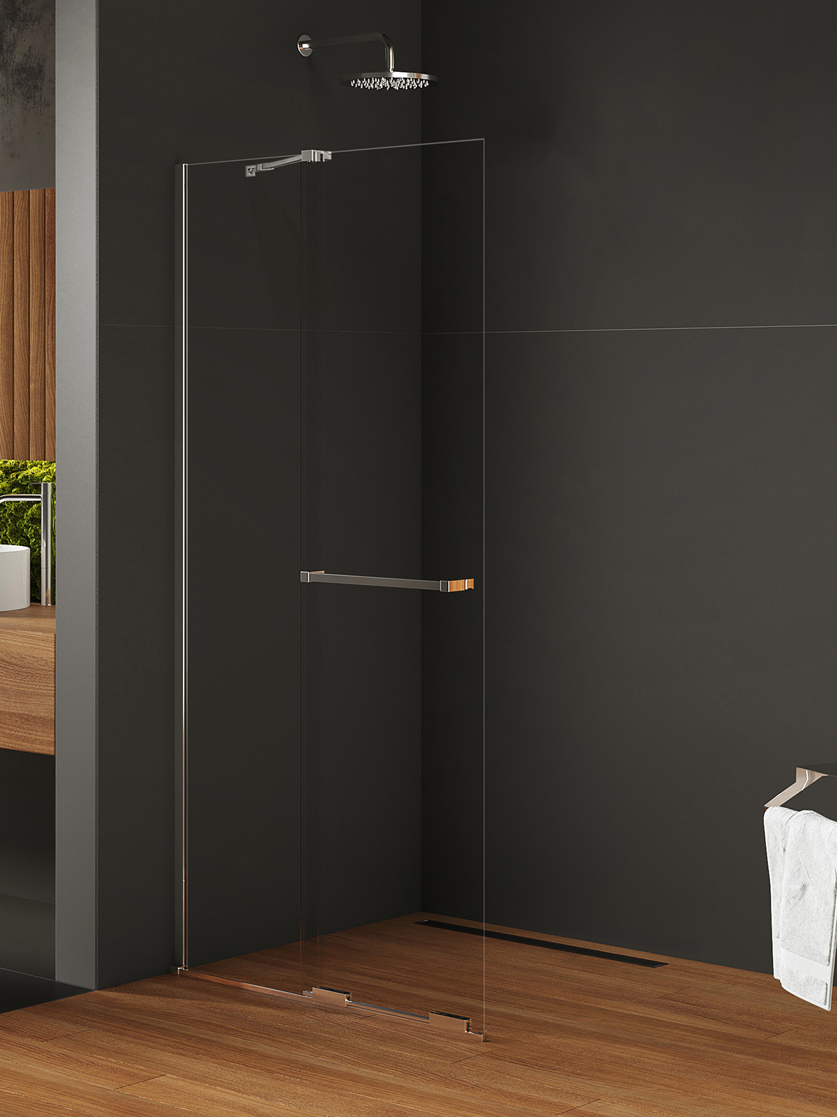 New Trendy Smart sprchová zástěna walk-in 90 cm chrom lesk/průhledné sklo EXK-6622-WU