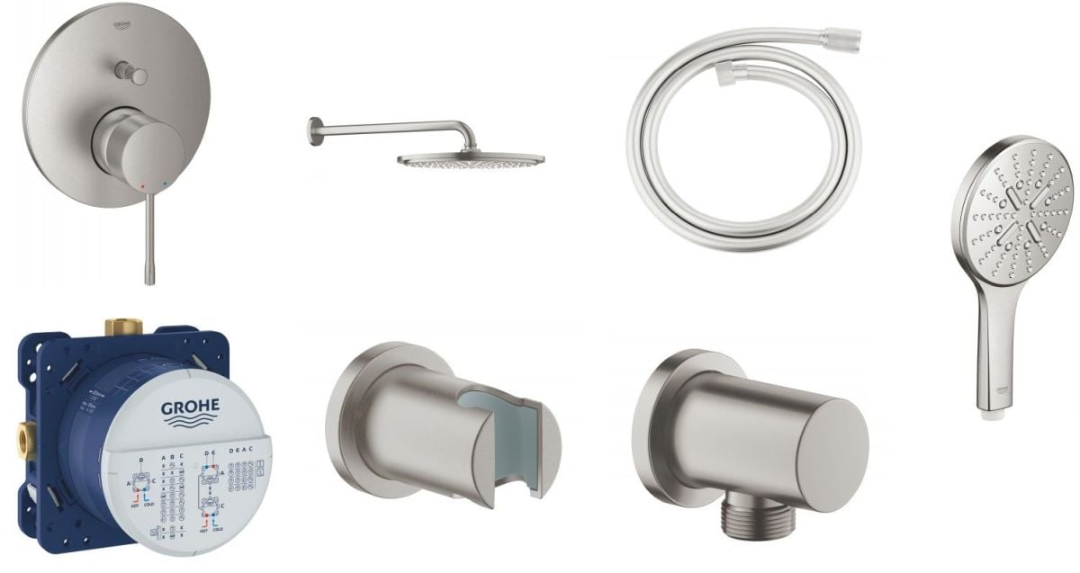 Sada hlavová sprcha Grohe Rainshower 26066DC0, vanová baterie Grohe Essence 24058DC1, 26574DC0, 27057DC0, 35600000, 27074DC0, 28362DC0