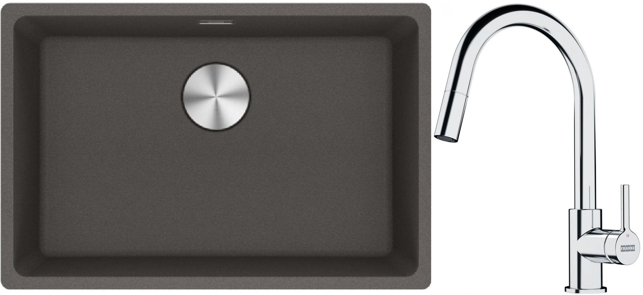 Sada granitový dřez Franke Maris 125.0716.376, kuchyňská baterie Franke Lina 115.0693.229