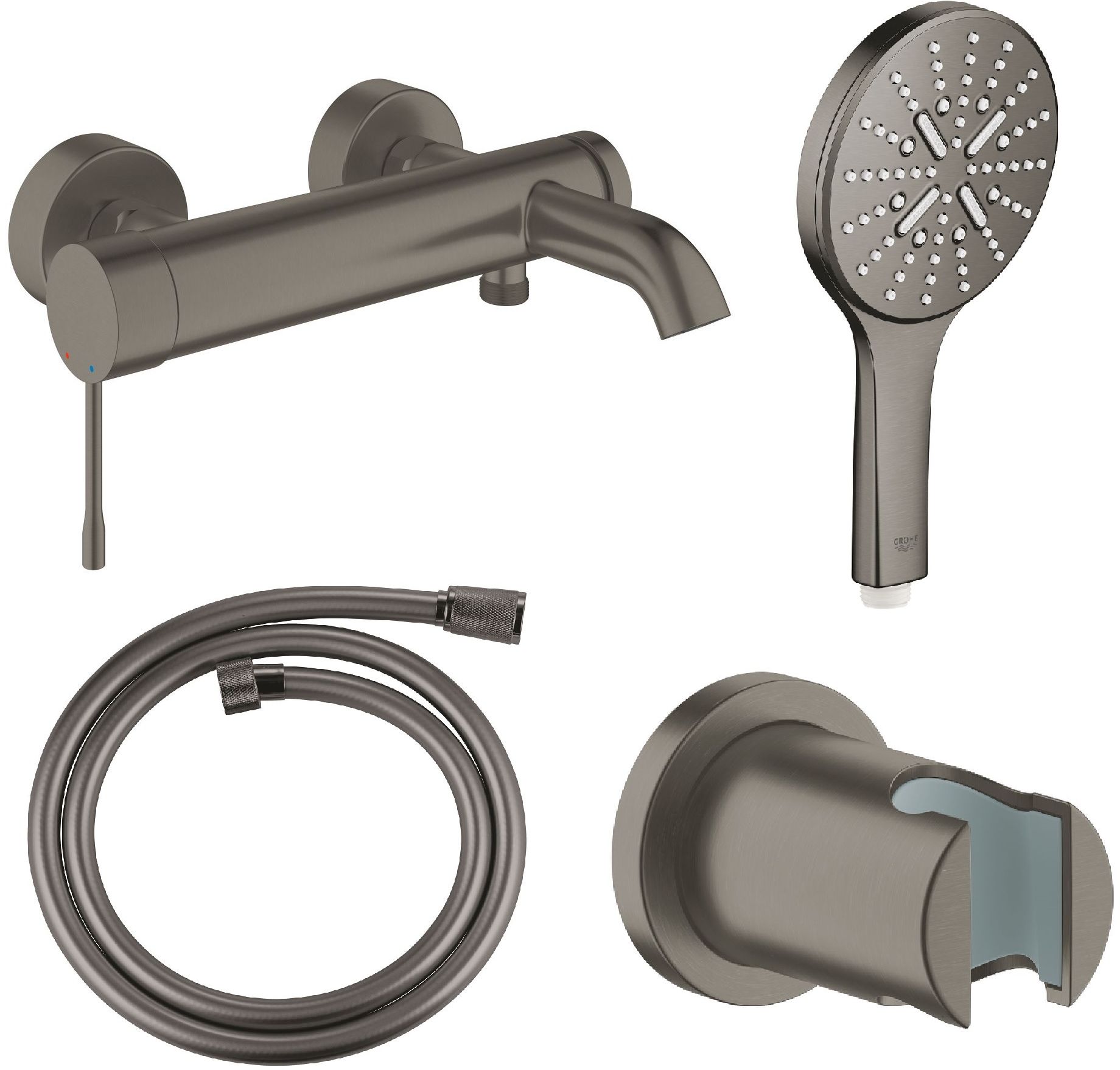 Sada vanová baterie Grohe Essence 33624AL1, sprchová hlavice Grohe Rainshower 26574AL0, 27074AL0, 28362A00