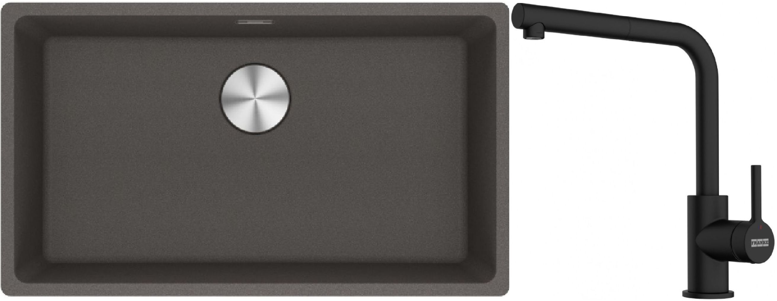 Sada granitový dřez Franke Maris 125.0716.377, kuchyňská baterie Franke Lina 115.0712.435