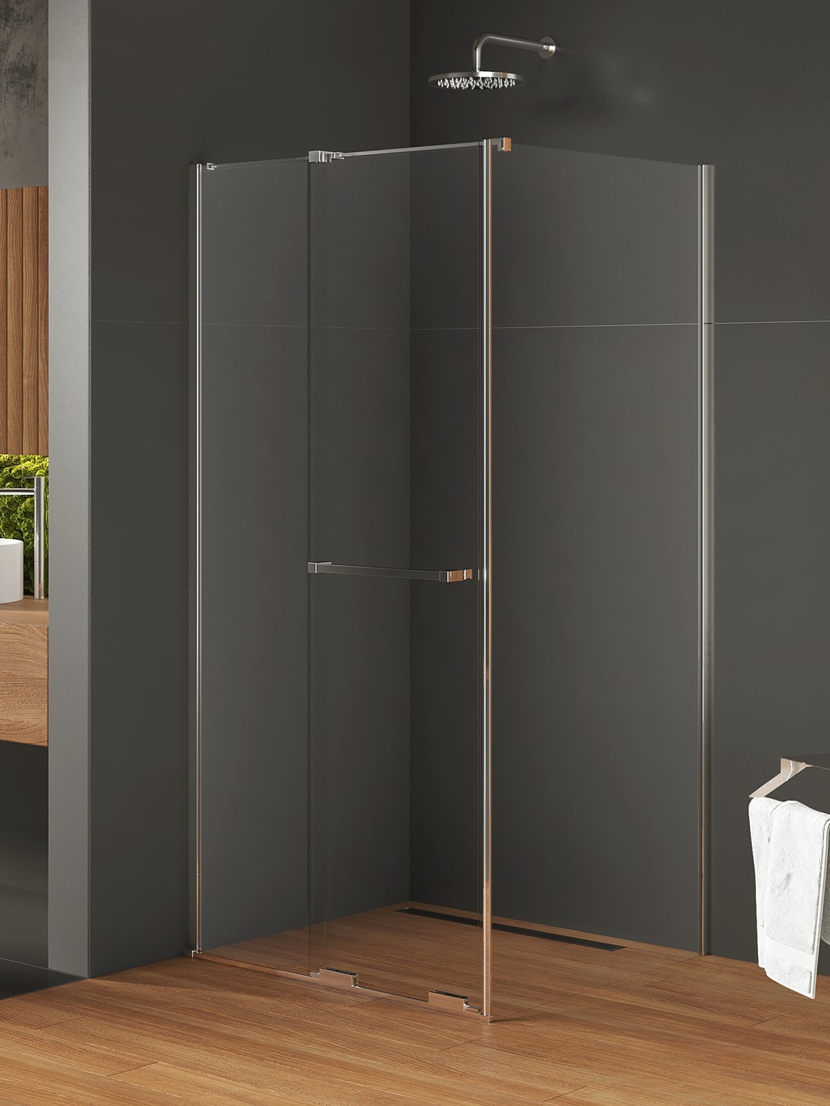 New Trendy Smart sprchový kout 130x80 cm obdélníkový chrom lesk/průhledné sklo EXK-6601